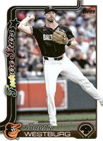 Baltimore Orioles 2025 Topps Complete Mint 24 Card Team Set Featuring Adley Rutschman and Gunnar Henderson with Rookie Cards of Coby Mayo, Cade Povich, Chayce McDermott and Tomoyuki Sugano Plus
