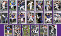 Colorado Rockies 2026 Topps Complete Mint Hand Collated 20 Card Team Set with Rookie cards of Ryan Ritter, Warming Bernabel, Yanquiel Fernández, Kyle Karros and McCade Brown
