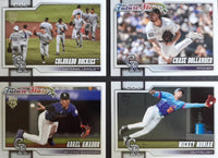 Colorado Rockies 2026 Topps Complete Mint Hand Collated 20 Card Team Set with Rookie cards of Ryan Ritter, Warming Bernabel, Yanquiel Fernández, Kyle Karros and McCade Brown

