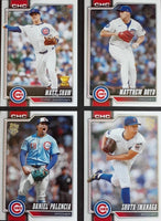 Chicago Cubs 2026 Topps Complete Mint Hand Collated 22 Card Team Set with Rookie Cards of Owen Caissie and Justin Dean Plus
