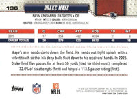 New England Patriots 2026 Topps Football Complete 14 Card Team Set Featuring Drake Maye, Hunter Henry, Christian Gonzalez and and Rookie Cards of Behren Morton, Eli Raridon, Jam Miller Plus
