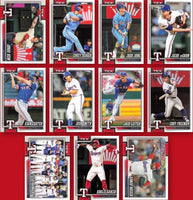 Texas Rangers 2026 Topps Complete Mint 20 Card Hand Collated Team Set Featuring Corey Seager, Jacob deGrom and Adolis García with Rookie Cards of Cody Freeman, Luis Curvelo and Jose Corniell Plus
