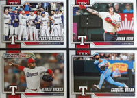 Texas Rangers 2026 Topps Complete Mint 20 Card Hand Collated Team Set Featuring Corey Seager, Jacob deGrom and Adolis García with Rookie Cards of Cody Freeman, Luis Curvelo and Jose Corniell Plus
