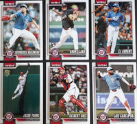 Washington Nationals 2026 Topps Complete Mint Hand Collated 22 Card Team Set Featuring 7 Rookie Cards Plus
