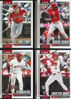 Los Angeles Angels 2026 Topps Complete Mint Hand Collated 24 Card Team Set Featuring 2 Different Mike Trout and 5 Rookie Cards Plus
