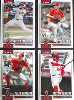 Los Angeles Angels 2026 Topps Complete Mint Hand Collated 24 Card Team Set Featuring 2 Different Mike Trout and 5 Rookie Cards Plus
