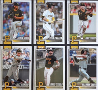 Pittsburgh Pirates 2026 Topps Complete Mint 24 Card Hand Collated Team Set Featuring Paul Skenes and Oneil Cruz with Rookie Cards of Cam Devanney, Bubba Chandler, Hunter Barco, Rafael Flores and Cam Sanders Plus
