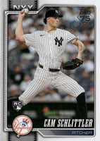 New York Yankees 2026 Topps Complete Mint 26 Card Team Set Featuring Aaron Judge and a Rookie Card of Cam Schlittler
