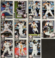 New York Yankees 2026 Topps Complete Mint 26 Card Team Set Featuring Aaron Judge and a Rookie Card of Cam Schlittler
