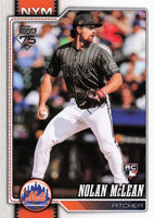 New York Mets 2026 Topps Complete Mint 29 Card Hand Collated Team Set with Rookie Cards of Nolan McLean, Jonah Tong, Jonathan Pintaro and Alejandro Carrillo Plus
