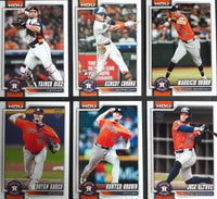 Houston Astros 2026 Topps Complete Mint Hand Collated 28 Card Team Set Featuring Jose Altuve, Yordan Alvarez and Carlos Correa with 7 Rookie Cards including Brice Matthews and Tatsuya Imai Plus
