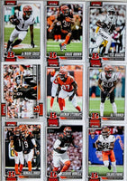 Cincinnati Bengals 2026 Topps Football Complete Mint 9 Card Team Set Featuring Joe Burrow and Ja'Marr Chase with Colbie Young and Cashius Howell Rookie Cards Plus
