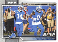 Detroit Lions 2026 Topps Football Complete 15 Card Team Set Featuring Jared Goff, Jahmyr Gibbs and Amon-Ra St. Brown with Derrick Moore, Kendrick Law and Blake Miller Rookie Cards Plus
