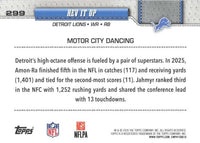 Detroit Lions 2026 Topps Football Complete 15 Card Team Set Featuring Jared Goff, Jahmyr Gibbs and Amon-Ra St. Brown with Derrick Moore, Kendrick Law and Blake Miller Rookie Cards Plus

