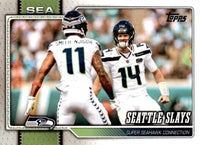 Seattle Seahawks 2026 Topps Football Complete 11 Card Team Set Featuring Sam Darnold and Jaxon Smith-Njigba with Rookie Cards of Jadarian Price and Emmanuel Henderson Jr. Plus
