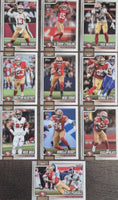 San Francisco 49ers 2026 Topps Football Complete 10 Card Team Set Featuring Brock Purdy, Christian McCaffrey, Mike Evans and George Kittle with Rookie Cards of De’Zhaun Stribling, Romello Height and Kaelon Black Plus
