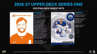 2026 2027 Upper Deck Series One Hockey Unopened Blaster Box of Packs with a Young Guns Rookie Card and Green Dazzler Card Plus
