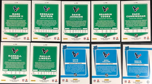 Houston Texans 2021 Donruss Factory Sealed Team Set with Rated Rookie Cards of Davis Mills #273, Nico Collins and Brevin Jordan Plus