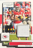 Travis Kelce 2022 Panini Donruss Threads Series Mint Insert Card #TH-37 Featuring an Authentic White Jersey Swatch
