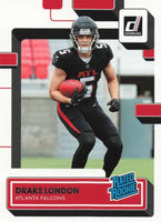 Atlanta Falcons 2022 Donruss Factory Sealed Team Set with a Rated Rookie Card of Drake London, Tyler Allgeier and Desmond Ridder Plus Others
