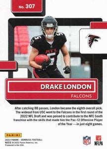 Atlanta Falcons 2022 Donruss Factory Sealed Team Set with a Rated Rookie Card of Drake London, Tyler Allgeier and Desmond Ridder Plus Others