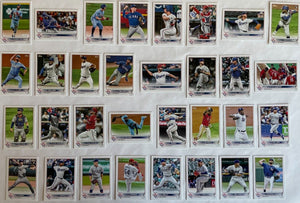 Texas Rangers 2022 Topps Complete Mint Hand Collated 22 Card Team Set Featuring Corey Seagers First Rangers Card, Adolis Garcia Topps All Star Rookie Cup Card and Others 2023 World Series Champions