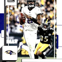 Baltimore Ravens 2022 Donruss Factory Sealed Team Set Featuring Lamar Jackson with a Rated Rookie Card of Kyle Hamilton plus 4 others