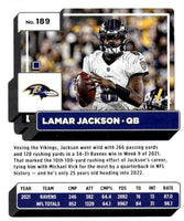 Baltimore Ravens 2022 Donruss Factory Sealed Team Set Featuring Lamar Jackson with a Rated Rookie Card of Kyle Hamilton plus 4 others
