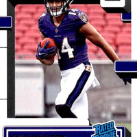 Baltimore Ravens 2022 Donruss Factory Sealed Team Set Featuring Lamar Jackson with a Rated Rookie Card of Kyle Hamilton plus 4 others