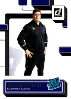 Baltimore Ravens 2022 Donruss Factory Sealed Team Set Featuring Lamar Jackson with a Rated Rookie Card of Kyle Hamilton plus 4 others
