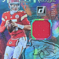 Patrick Mahomes 2023 Panini Donruss All-Pro Kings Series Mint Insert Card #APK-20 Featuring an Authentic Red Jersey Swatch #131/399 Made