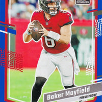 Baker Mayfield 2023 Donruss Press Proof Blue Series Mint Card #276