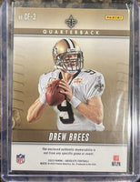Drew Brees 2023 Panini Absolute Championship Fabric Series Mint Insert Card #CF-3 Featuring an Authentic Black Memorabilia Swatch
