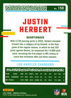 Justin Herbert 2023 Donruss Press Proof Blue Series Mint Card #158
