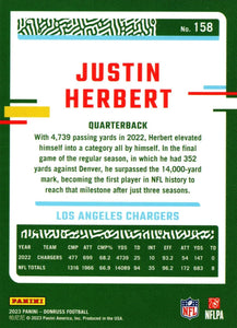 Justin Herbert 2023 Donruss Football Series Mint Card #158