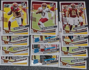 Washington Commanders 2023 Donruss Factory Sealed Team Set with 4 Rated Rookie Cards
