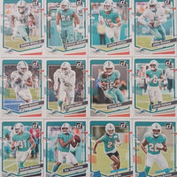 Miami Dolphins 2023 Donruss Factory Sealed Team Set with Tua Tagovailoa and Tyreek Hill plus Cam Smith and Devon Achane Rated Rookie Cards