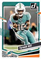 Miami Dolphins 2023 Donruss Factory Sealed Team Set with Tua Tagovailoa and Tyreek Hill plus Cam Smith and Devon Achane Rated Rookie Cards

