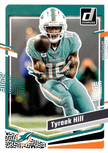 Miami Dolphins 2023 Donruss Factory Sealed Team Set with Tua Tagovailoa and Tyreek Hill plus Cam Smith and Devon Achane Rated Rookie Cards