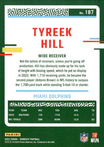 Tyreek Hill 2023 Donruss Series Mint Card #187