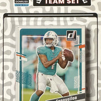 Miami Dolphins 2023 Donruss Factory Sealed Team Set with Tua Tagovailoa and Tyreek Hill plus Cam Smith and Devon Achane Rated Rookie Cards