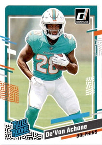 Miami Dolphins 2023 Donruss Factory Sealed Team Set with Tua Tagovailoa and Tyreek Hill plus Cam Smith and Devon Achane Rated Rookie Cards