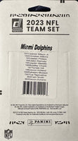 Miami Dolphins 2023 Donruss Factory Sealed Team Set with Tua Tagovailoa and Tyreek Hill plus Cam Smith and Devon Achane Rated Rookie Cards
