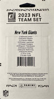 New York Giants 2023 Donruss Factory Sealed Team Set with 3 Rated Rookie cards
