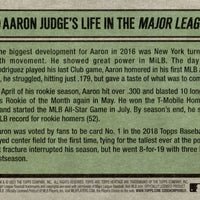 Aaron Judge 2023 Topps Heritage Special Card #3 Highlighting his 2019 and and 2020 Topps Regular Issue Cards