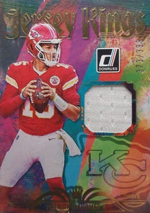 Patrick Mahomes 2023 Panini Donruss Jersey Kings Series Mint Insert Card #JK-1 Featuring an Authentic White Jersey Swatch #373/399 Made
