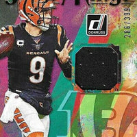 Joe Burrow 2023 Panini Donruss Jersey Kings Jersey Series Mint Insert Card #JK-10 Featuring an Authentic Black Jersey Swatch #286/399 Made