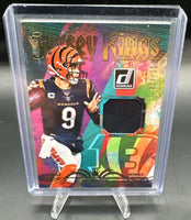 Joe Burrow 2023 Panini Donruss Jersey Kings Jersey Series Mint Insert Card #JK-10 Featuring an Authentic Black Jersey Swatch #324/399 Made
