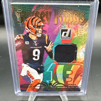 Joe Burrow 2023 Panini Donruss Jersey Kings Jersey Series Mint Insert Card #JK-10 Featuring an Authentic Black Jersey Swatch #324/399 Made