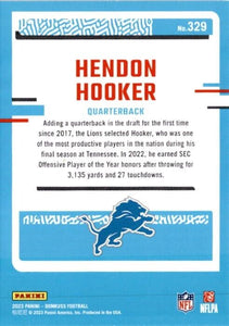 Hendon Hooker 2023 Donruss Football Series Mint RATED ROOKIE Card #329